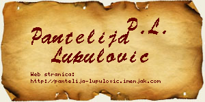 Pantelija Lupulović vizit kartica